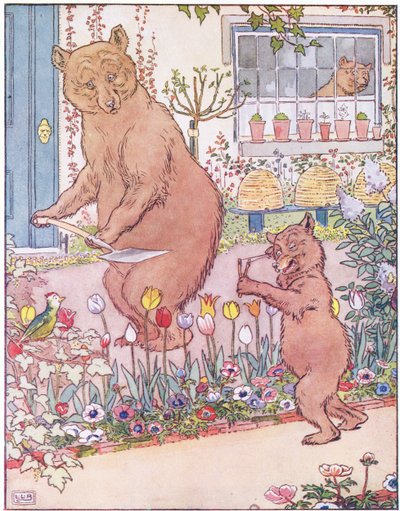 Los tres osos, que vivían juntos en una casa en el bosque de Leonard Leslie Brooke